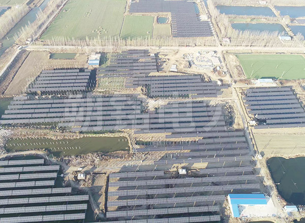 山東棗莊100MW漁光互補光伏發電 